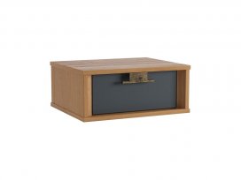 Тумба прикроватная Бридж подвесная с 1 ящиком (браун / серый 7012) 96480