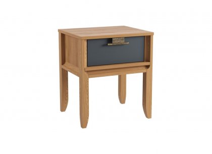 Тумба прикроватная Бридж с 1 ящиком на ножках (браун / серый 7012) 96001