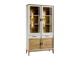 Шкаф для посуды 222 Гранада (белый воск/антик 24)
