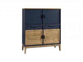 Шкаф для посуды 42 Гранада (серый 7016/антик 24)