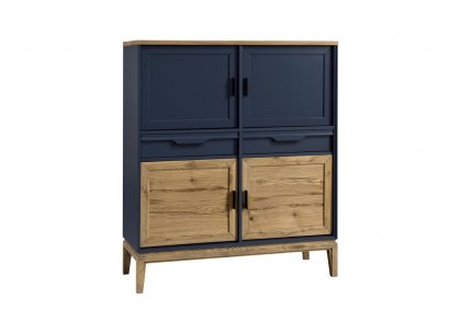 Шкаф для посуды 42 Гранада (серый 7016/антик 24)