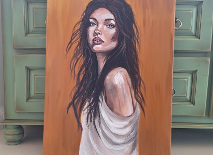 Картина Девушка охра