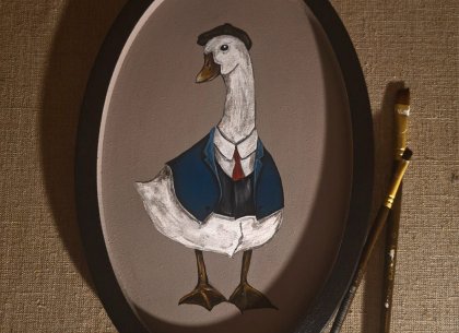 Картина Гусь в пиджаке