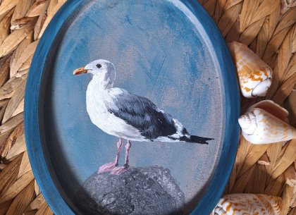 Картина Чайка овал