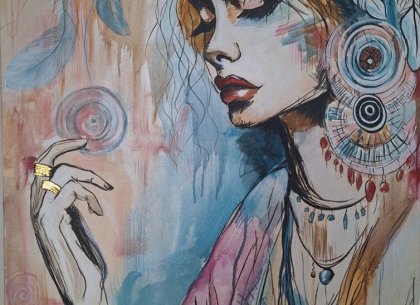 Картина Девушка бохо