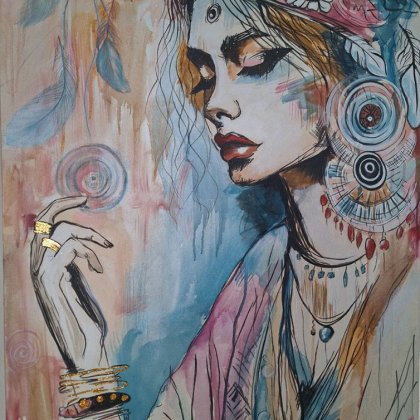 Картина Девушка бохо