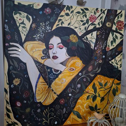 Картина Девушка на дереве