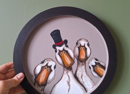 Картина Гуси 3