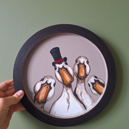 Картина Гуси 3