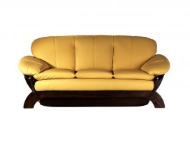 Диван тройной Верона (ткань жёлтая)