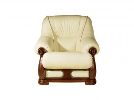 Кресло Классика (кожа белая)