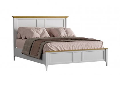 Кровать Квадро-С 160*200 (белый лак + антик 24)