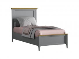 Кровать Квадро-С 90*200 (серый 7042 + антик 24)