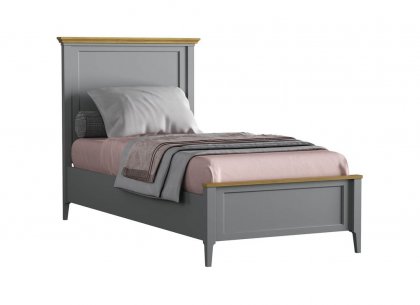 Кровать Квадро-С 90*200 (серый 7042 + антик 24)