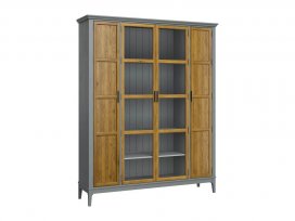 Витрина Квадро-С 422Ф (серый 7042 + антик 24)