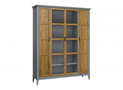 Витрина Квадро-С 422Ф (серый 7042 + антик 24)