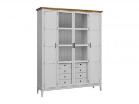 Витрина Квадро-С 422Ф/04Б (белый лак + антик 24)