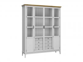 Витрина Квадро-С 422С/04Б (белый лак + антик 24)