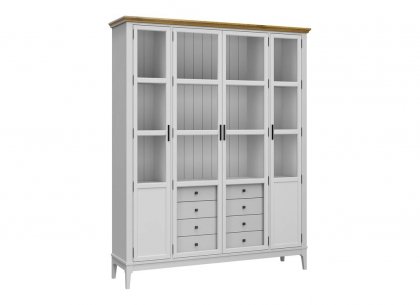 Витрина Квадро-С 422С/04Б (белый лак + антик 24)