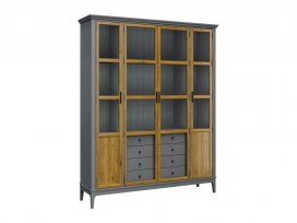 Витрина Квадро-С 422С/04С (серый 7042 + антик 24)