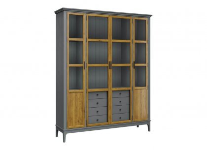 Витрина Квадро-С 422С/04С (серый 7042 + антик 24)