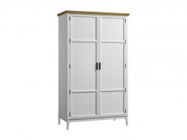 Шкаф для одежды Квадро-С 20 (белый лак + антик 24)