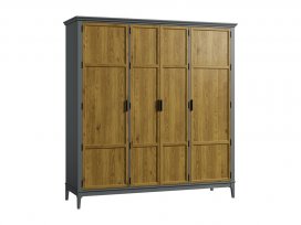 Шкаф для одежды Квадро-С 40 (серый 7042 + антик 24)
