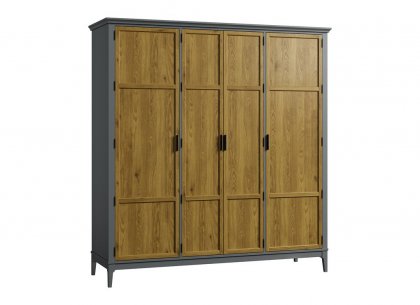 Шкаф для одежды Квадро-С 40 (серый 7042 + антик 24)