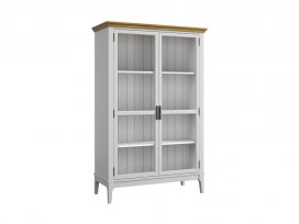 Шкаф для посуды Квадро-С 20 (белый лак + антик 24)