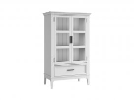 Шкаф для посуды Квадро-С 21 (белый лак)