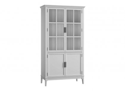 Шкаф для посуды Квадро-С 22-185 (белый лак)