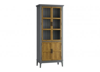 Шкаф для посуды Квадро-С 22GT-185 (серый 7042 + антик 24)