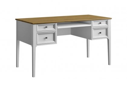 Стол письменный Квадро-С 04 (белый лак + антик 24)