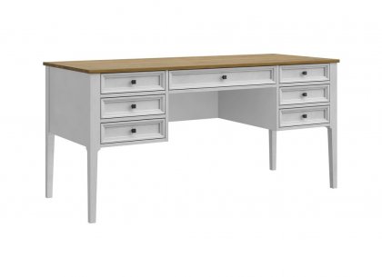 Стол письменный Квадро-С 07 (белый лак + антик 24)