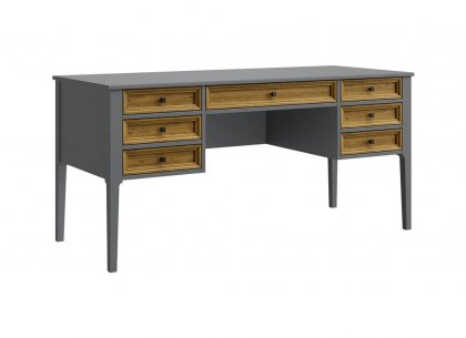 Стол письменный Квадро-С 07 (серый 7042 + антик 24)