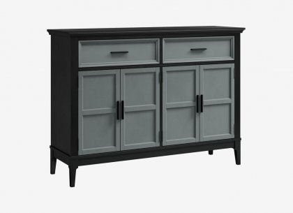 Тумба Квадро-С 42 (блэк 9/серый 7042)