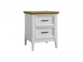 Тумба прикроватная Квадро-С 02 (белый лак + антик 24)