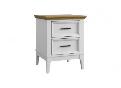 Тумба прикроватная Квадро-С 02 (белый лак + антик 24)