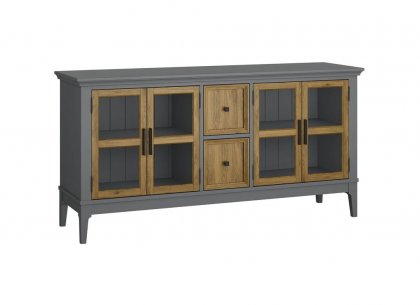 Тумба ТВ Квадро-С 42 (серый 7042 + антик 24)