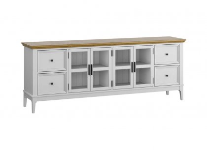 Тумба ТВ Квадро-С 44 (белый лак + антик 24)