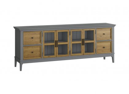 Тумба ТВ Квадро-С 44 (серый 7042 + антик 24)