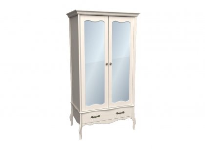 Шкаф 2-х дверный с зеркальными дверями Лебо