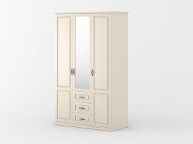 Шкаф 3-х створчатый с ящиками и зеркалами Лирона