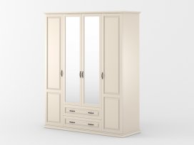 Шкаф 4-х створчатый с ящиками и зеркалами Лирона