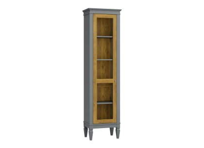 Шкаф для посуды Ольса-С 100Л/П (серый 7042 + антик 24)