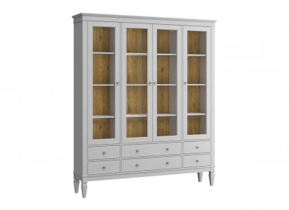 Шкаф для посуды Ольса-С 406 (белый лак)