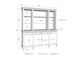 Буфет Ольса 400/441 (белый лак)