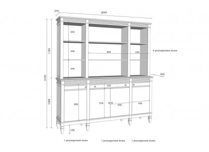 Буфет Ольса 400/441 (белый лак)
