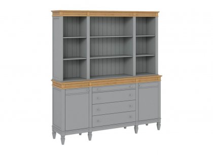 Буфет Ольса 400/424 (серый 7042 + антик 24)