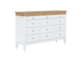Комод Ольса 3012 (белый лак + антик 24)